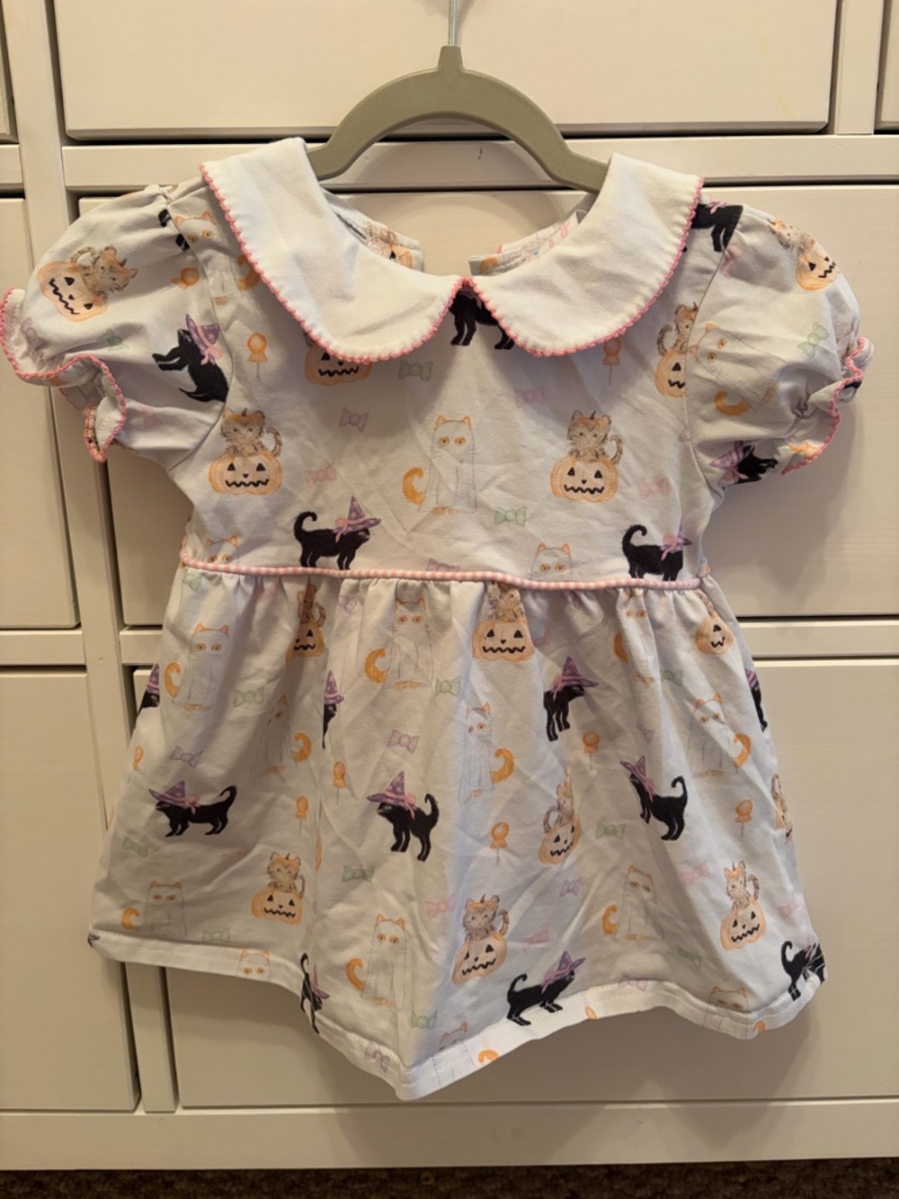 Stitchy Fish Whiskers and Witches Top Only Size 2T Halloween